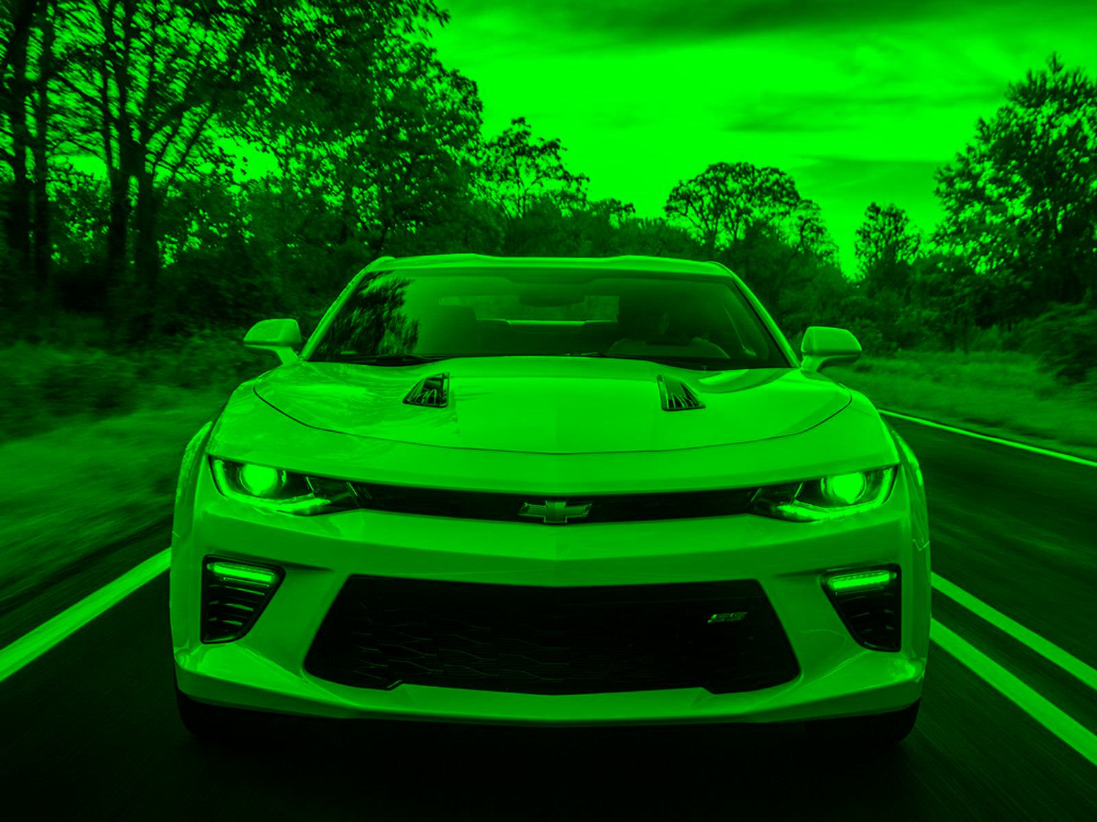 green only image of camaro car